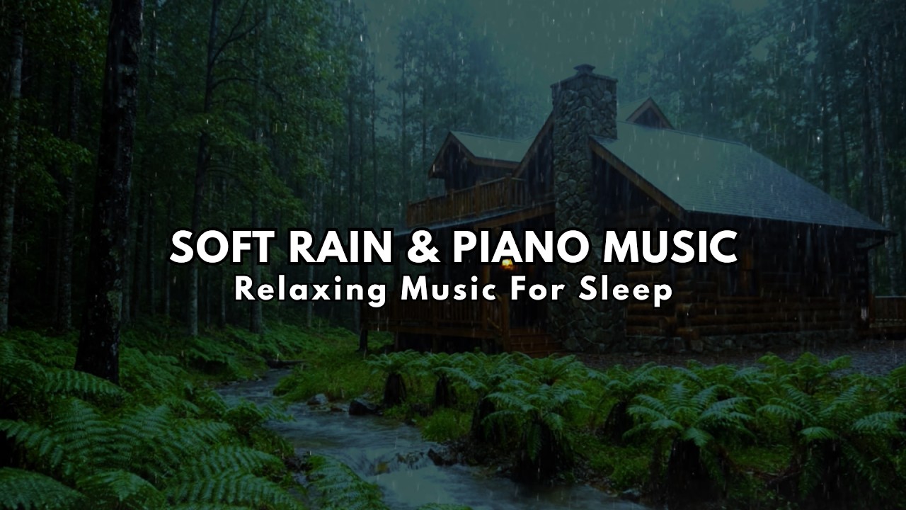 Calming Sleep Music + Insomnia & Stress Relief – Peaceful Piano with Rain Sounds for Deep Sleep