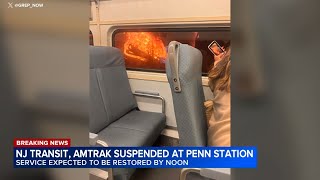 Penn Station service disrupted after train fire, NJ Transit, Amtrak suspended; LIRR restored