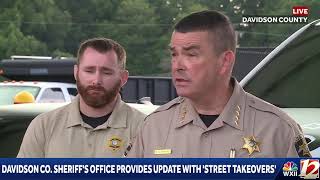 HAPPENING NOW: Sheriff addresses 'street takeovers'