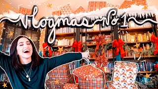 Decorating My Home Library for Christmas! | Advent Calendars & Xmas Shopping! | Vlogmas No.1