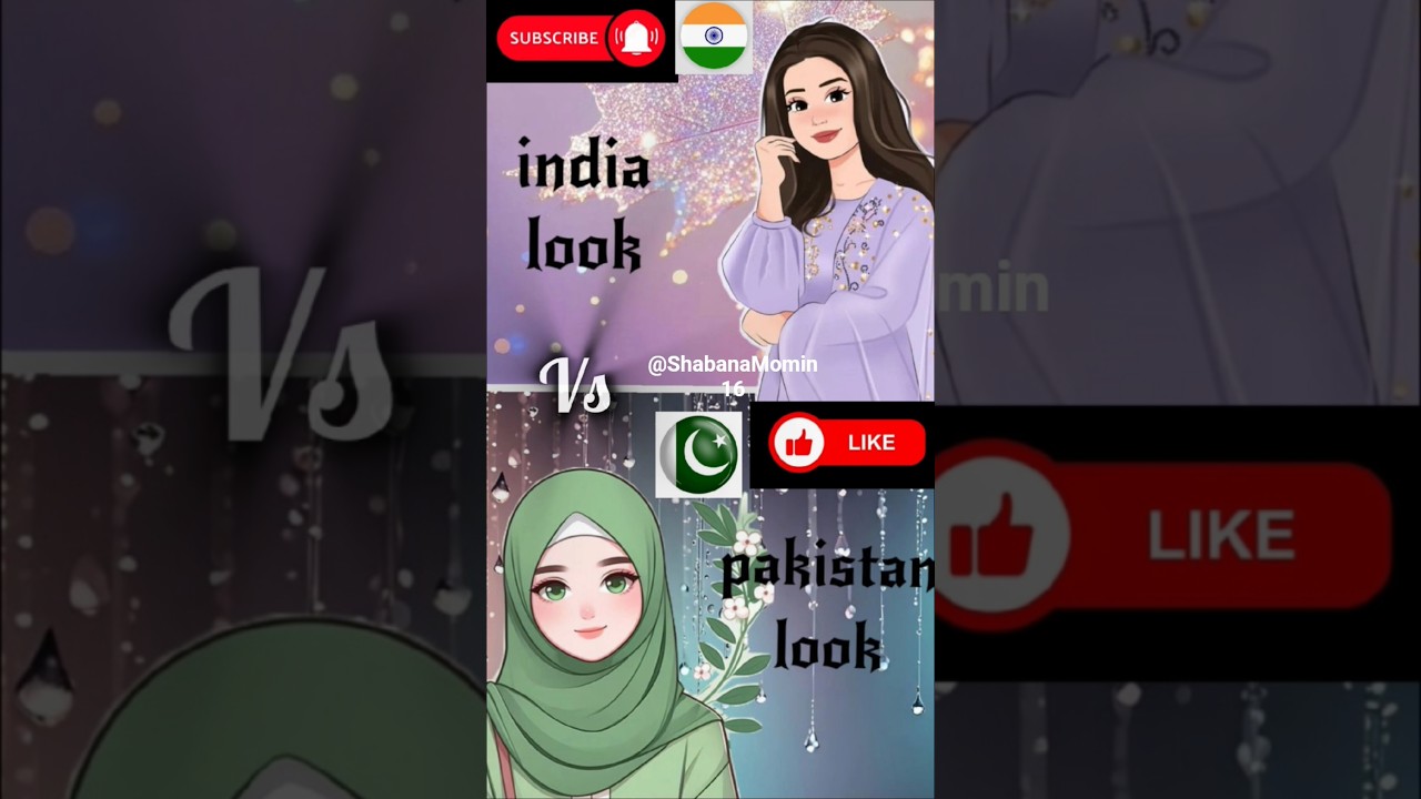 India look subscribe 🇮🇳 Vs Pakistan look like 🇵🇰 