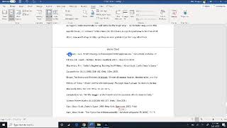 MLA in Word -  Works Cited