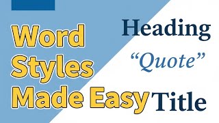 office 24 episode 15(Master Styles in Word | Customize & Save Professional Formatting Easily)