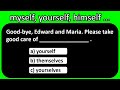 myself, yourself, himself ... - Grammar Test - Easy English Lessons