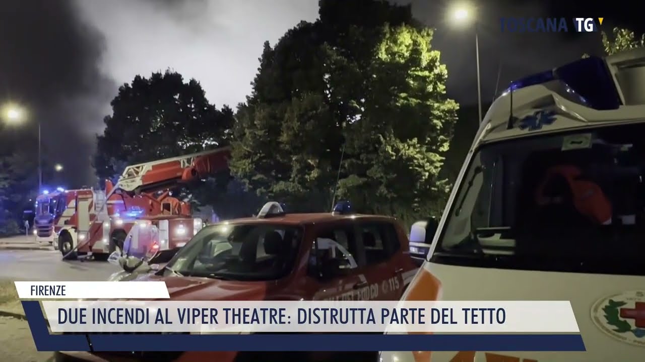 2025-08-24 FIRENZE - DUE INCENDI AL VIPER THEATRE, DISTRUTTA PARTE DEL TETTO