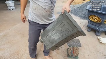 Cách làm chậu xi măng nhẹ đơn giản - Make fiberglass concrete pots at home