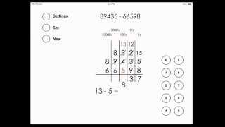 Trade-first subtraction with five digit numbers