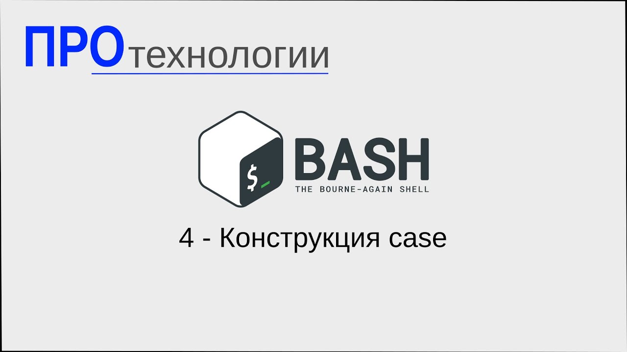 4 Bash   Конструкция case