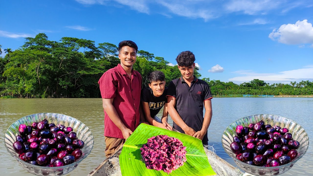 লোভনীয় জাম মাখা | Village Style Tangy Black Plum Fruit Mix | Robin The Storyteller