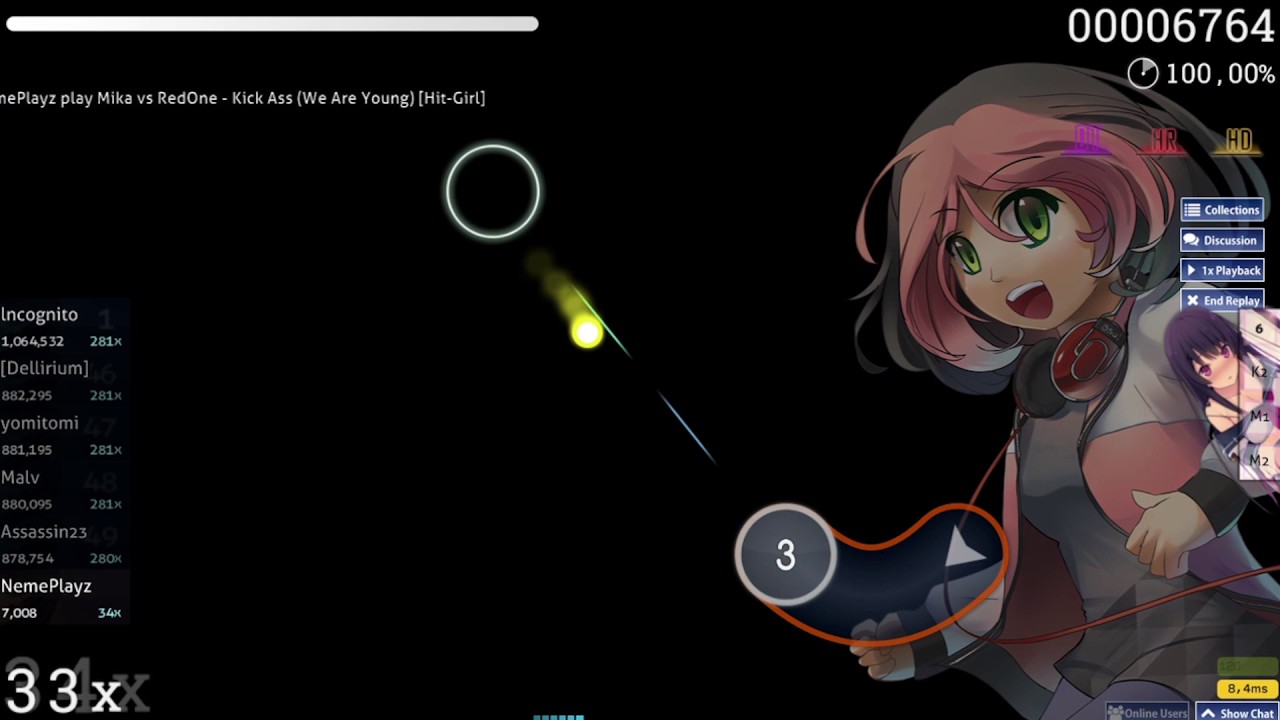 Osu! (Mika vs RedOne) - Kick Ass (We Are Young) [Hit-Girl] Top #41