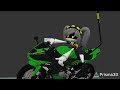 Serial designation J riding a kawasaki big bike