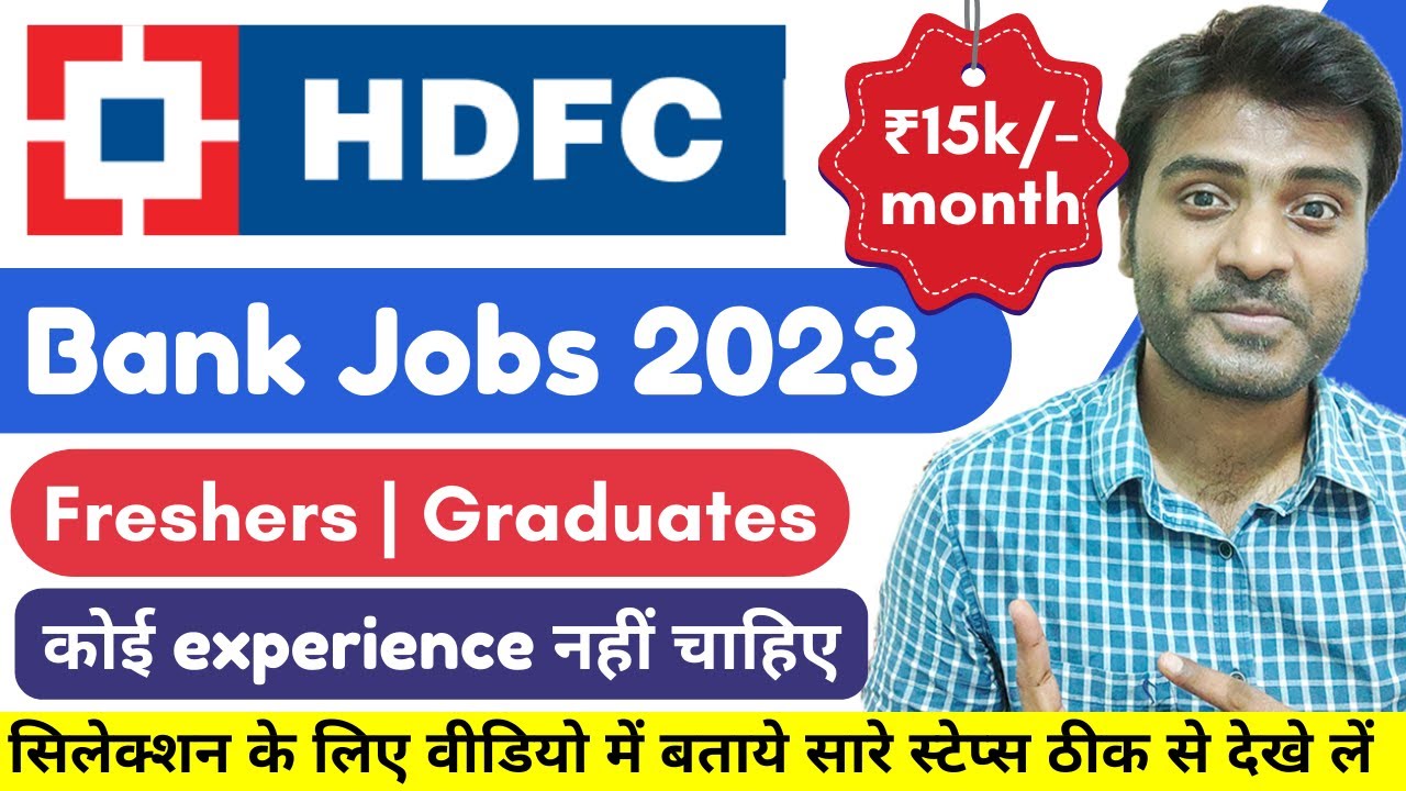 HDFC Bank Jobs HDFC bank Hiring 2023 Hindi job FreshersGraduates