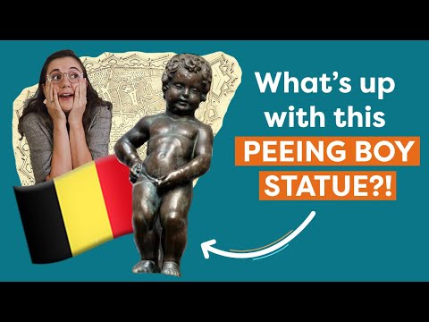 Video: The most famous attraction in Brussels is the Manneken Pis Fountain