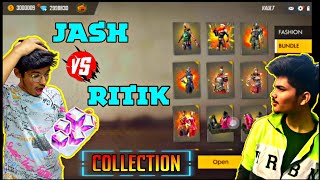 TSG OFFICIAL || TSG ( JASH ) VS TSG ( RITIK ) COLLECTION || OMG REACTION | OLDEST PLAYER OF FREEFIRE