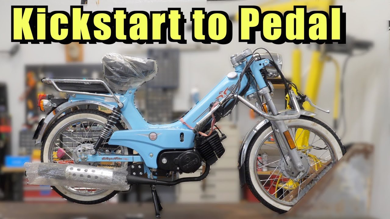 TOMOS moped conversion - Kickstart to pedal start (bonus clutch