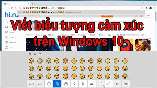 Cách viết biểu tượng cảm xúc trên máy tính windows 10