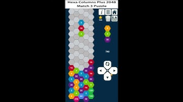 Hexa Columns Plus 2048: Drop n Merge