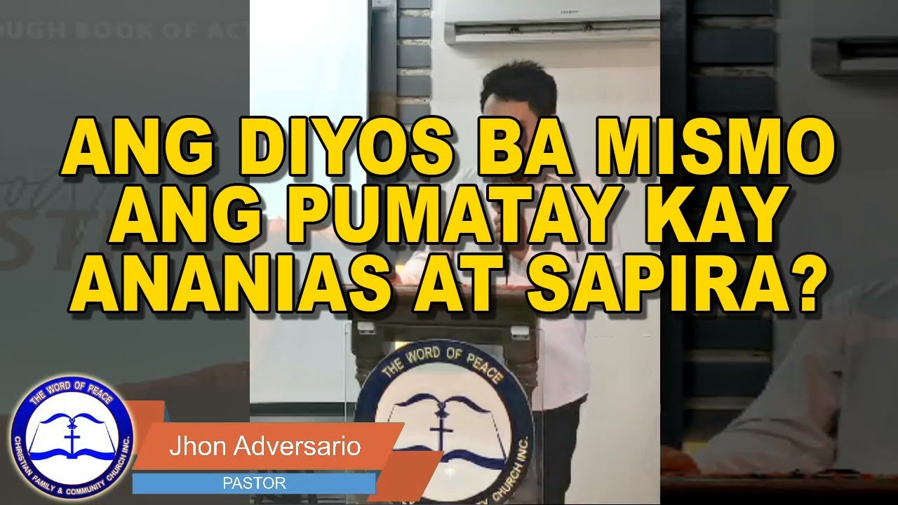 ANG DIYOS BA MISMO ANG PUMATAY KAY ANANIAS AT SAPIRA?INVESTING SPIRITUAL TRUST FUND (ACTS 5:1-16)