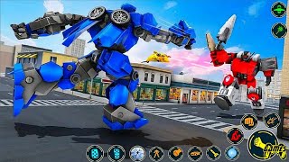 Blue Dolphin Robot Transform Wars: Car Drone Flying Dolphin Robot Game Part 9 - Android Gameplay screenshot 5