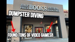 DUMPSTER DIVING HALF PRICE BOOK STORE!! FOUND TONS OF VIDEO GAMES!!