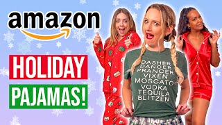 Rating Festive Holiday Pajamas From Amazon!