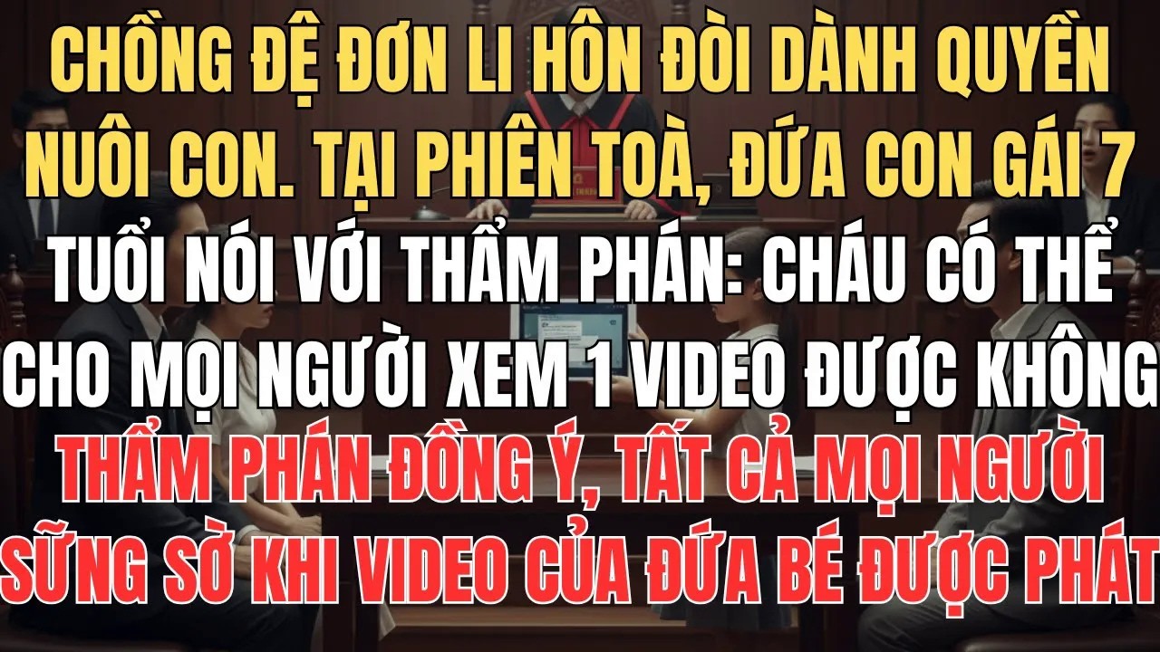 Chồng Đệ Đơn Li Hôn Dành Quyền Nuôi Con, Con Gái 7 Tuổi Mở Đoạn Video Khiến Thẩm Phán Ra Quyết Định