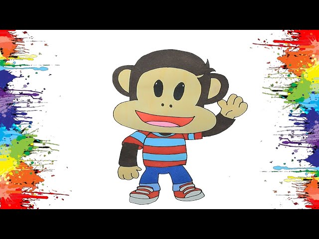 Macaco Como Desenhar e Colorir Jogos de Pintar Desenhos Animados Vídeo  Infantil Brinquedos Crianças 