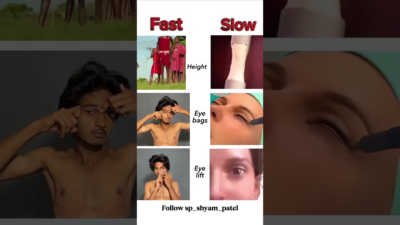 Fast vs Slow – Height | Eye tracking | Lookmax Transformation 💎 