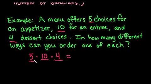 Fundamental Counting Principal