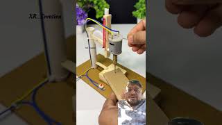 Homemade pressure drill machine with Dcmotor #youtubeshorts​ #motorbuilding​ #dcmotor​ #tech​ #diy​