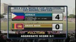 Philippine Azkals vs. Sri Lanka Full 2ndleg Highligts (2014 Fifa world cup qualifiers)