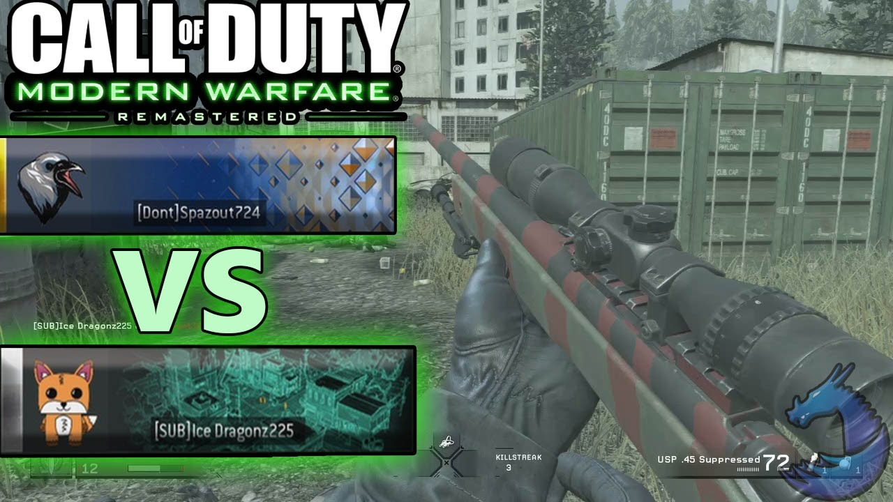 1v1 Quickscoping on shipment in COD 4 MODERN WARFARE REMASTERED! -The Crowe