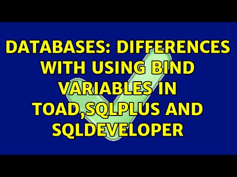 Databases: Differences with using Bind variables in TOAD,sqlplus and SqlDeveloper