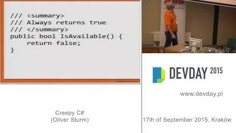 Oliver Sturm - Creepy C#