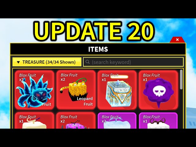 Tudo sobre o update 20 do Blox Fruits, horário, novidades e muito