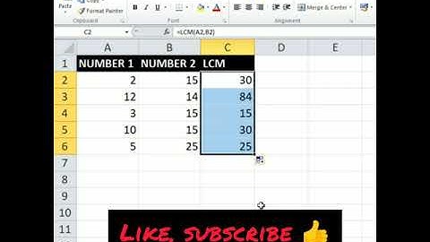 Find LCM using Excel : Excel Tips & Tricks