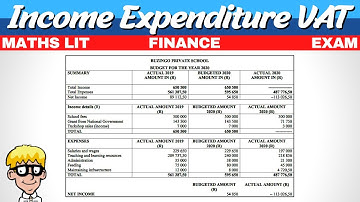 Income and Expenditure Maths Lit | Exam Questions