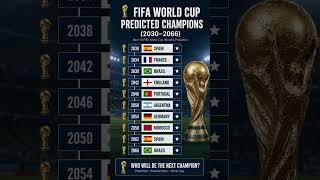 🏆 FIFA World Cup Winners Prediction (2030–2066) 🌍 Next 10 Champions 😱 #shorts #football #spain