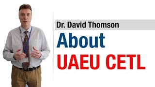 Dr David Thomson About Uaeu Cetl