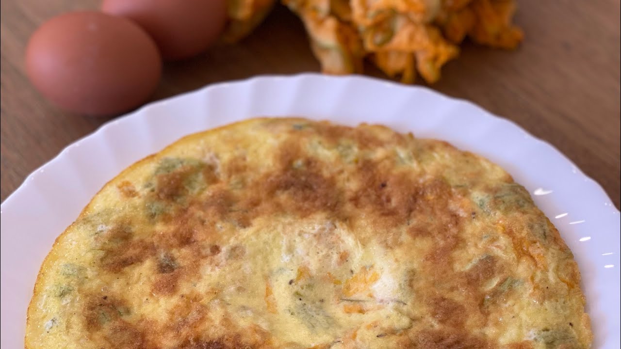 Frittata di fiori di zucca! Ricetta facile e veloce - YouTube