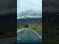Snowy Mountain Drive ❄️🚗 | Beautiful Road View #shorts#SnowMountain #NatureView #MountainRoad