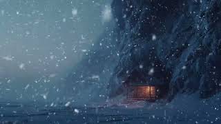 Cozy Winter Cabin Immersed in Blizzard Sound | Deep Calm Sleep Storm Atmosphere