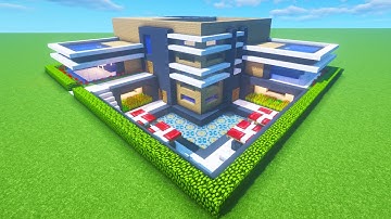 Minecraft Tutorial: How To Make A Modern Mansion 1 "2020 Tutorial"