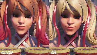 Rose D Vs Pink Mercy Skin Comparison Side-By-Side