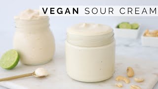 HOW TO MAKE VEGAN SOUR CREAM | 2 ways, easy & quick vegan sour cream recipes Create Quick Tip Vegan Sour Cream
