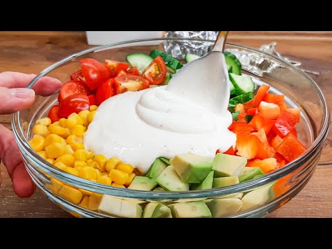 Few people know this recipe! Avocado and Vegetable Salad Recipe! Easy Recipes