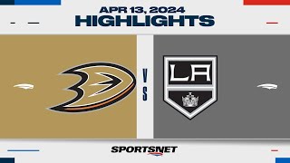 NHL Highlights | Ducks vs. Kings - April 13, 2024