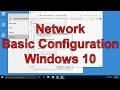 Network basic configuration Windows 10