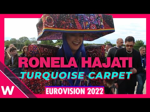 Ronela Hajati (Albania) @ Eurovision 2022 Turquoise Carpet Opening Ceremony | Interview