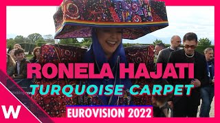 Ronela Hajati (Albania) @ Eurovision 2022 Turquoise Carpet Opening Ceremony | Interview